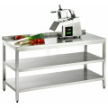 Edelstahl Arbeitstisch mit Zwischenboden Serie Variabel-00