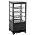 Bartscher Mini-Kühlvitrine 75L2T schwarz (