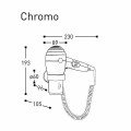 Aliseo Haartrockner CHROMO mit Haltering-Wandhalterung-00