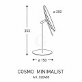 Aliseo Reflection Kosmetikspiegel Cosmo Minimalist rund Standmodell-00