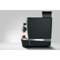 JURA GIGA X3 Aluminium Seitenansicht mit Kaffee
