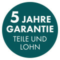 5 Jahre Garatie auf Teile und Lohn!