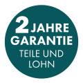 2 Jahre Garantie auf Lohn und Teile!