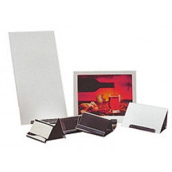 APS Tischkartenhalter Edelstahl mattiert 7x4,8x9 cm