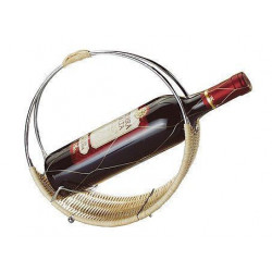 APS Weinflaschenhalter Rattan-Chrom-Draht