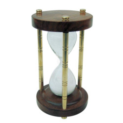 SeaClub Sanduhr Höhe 15 cm Messing/Holz