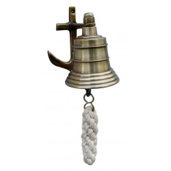 SeaClub Glocke mit Anker-Wandhalterung antik