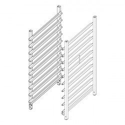 RATIONAL Einhängegestell Typ 10-1/1, 10x1/1GN, 68 mm Schienenabstand, Marine-Ausführung (USPHS) 