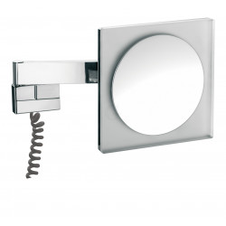 Frasco LED Wandspiegel, eckig 220 mm, Vergrößerung 5-fach