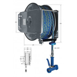 Knauss Armatur Power Reel automatischer Schlauchaufroller mit Trinkwasser-Schlauch - L 25 m