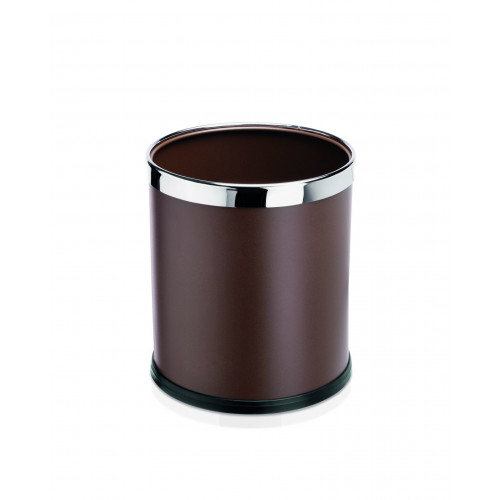 WAS Papierkorb Ø 22 cm Höhe 25 cm braun,pulverbeschichtet Stahl