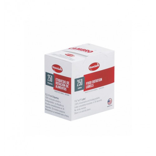 Cambro Storesafe Rotationsetiketten für Vorräte Spendergroßpackung Größe 1/2 mit Vorgaben