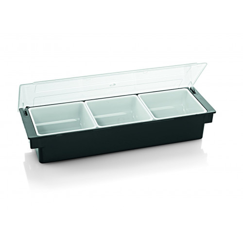WAS Zutatenbehälter mit 6 Einsätzen à 0,45 Liter 50 x 16 x 9 cm ABS Kunststoff/Polycarbonat