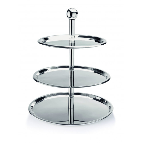 WAS Etagère 3-stufig 46 cm Chromnickelstahl