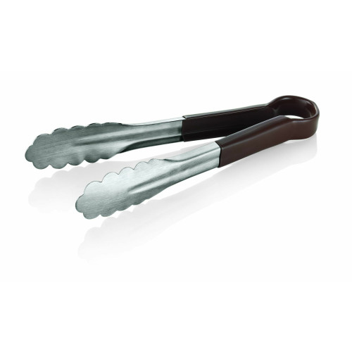 WAS Universalzange HACCP Tongs 1549 24 cm braun Chromnickelstahl