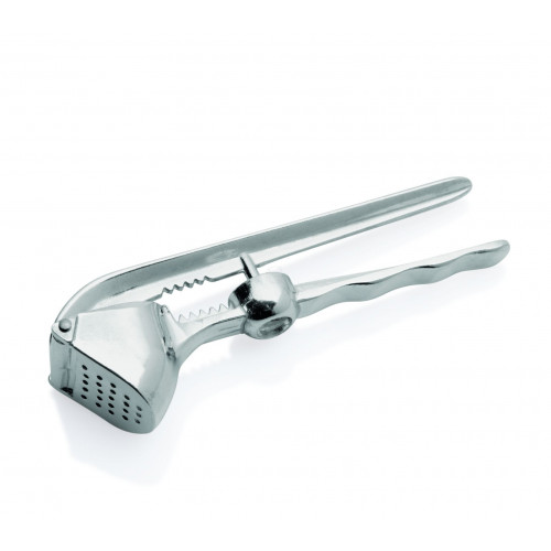 WAS Knoblauchpresse mit Entkerner 17 cm Aluminium