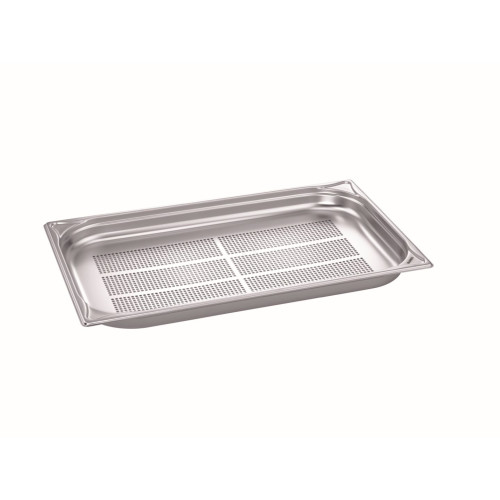 B.PRO Gastronorm-Behälter 5,1 Liter Edelstahl GN 1/1 Gelocht-40 mm