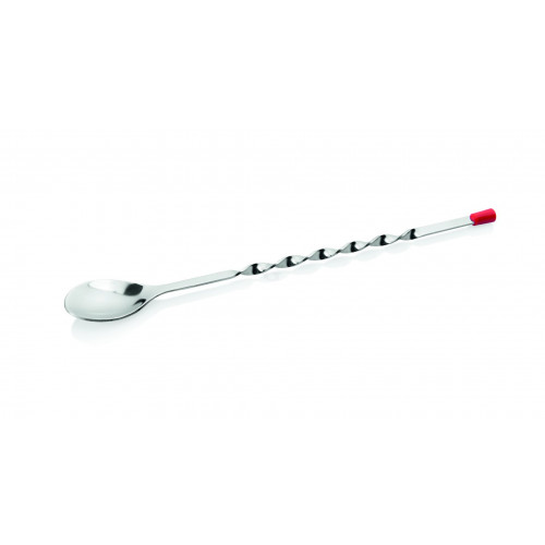 WAS Barlöffel mir roter Kappe 28,5 cm Chromnickelstahl