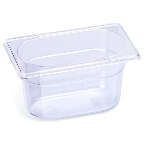 B.PRO Gastronorm-Behälter 0,9 Liter Polycarbonat GN 1/9-100 mm