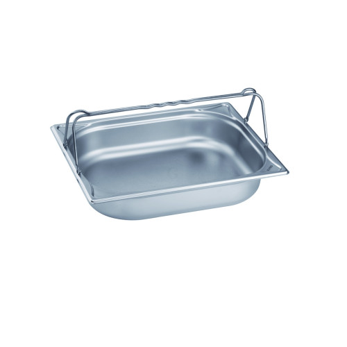 B.PRO Gastronorm-Behälter 6,0 Liter Edelstahl GN 1/2 mit Bügelgriffen-100 mm