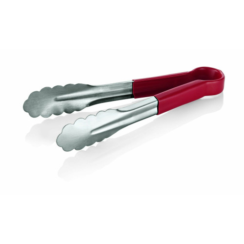 WAS Universalzange HACCP Tongs 1549 24 cm rot Chromnickelstahl