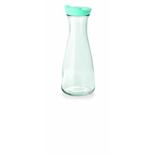 WAS Karaffe mit Deckel 1,0 Liter blau Ø 6,7 cm Glas