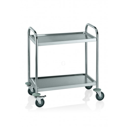 WAS Servierwagen mit 2 Borden 70,5 x 41 x 84 cm Edelstahl