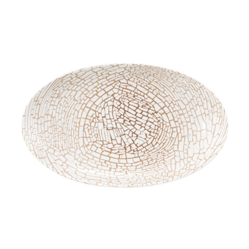 Seltmann Weiden LIBERTY Servierplatte oval 24 x 14,5 cm, krakelee