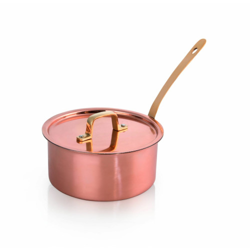 WAS Servierkasserolle mit Deckel Copper Look 20 Ø 16 cm Chromnickelstahl-Kupfer
