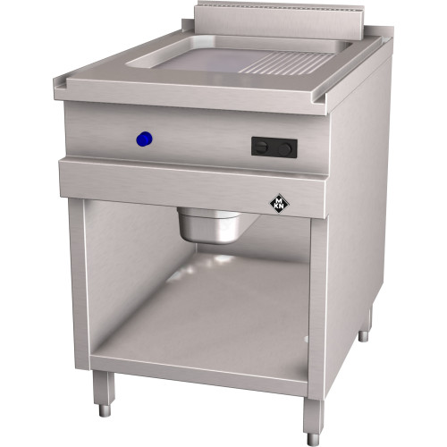 MKN Optima 850 Gas Griddleplatte 1 halb geriffelt
