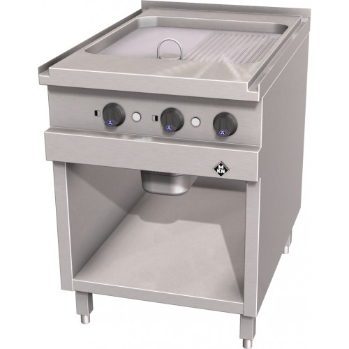 MKN Optima 850 Elektro Griddleplatte 1 Supra halb geriffelt