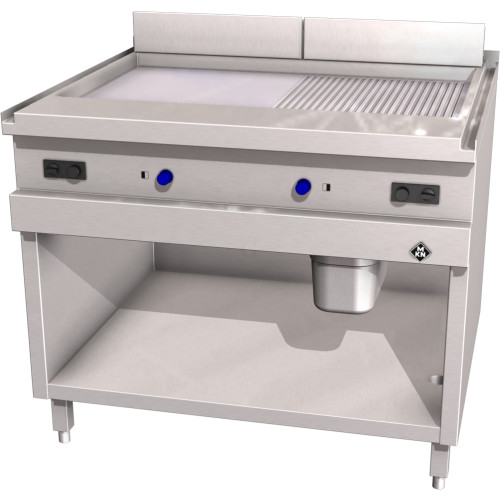 MKN Optima 850 Gas Griddleplatte 2 halb geriffelt