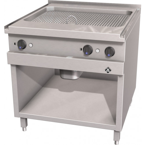 MKN Optima 850 Elektro Griddleplatte 2 Supra ganz geriffelt - CrNi-Stahl