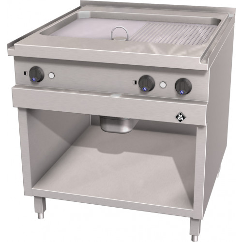 MKN Optima 850 Elektro Griddleplatte 2 Supra halb geriffelt
