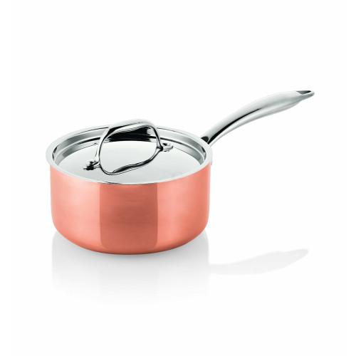 WAS Stielkasserolle mit Deckel Copper 3PLY Ø 16 cm 1,4 Liter 3PLY