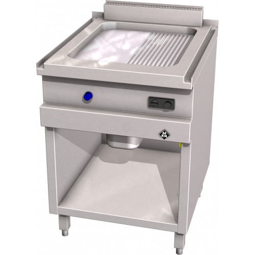 MKN Optima 700 Gas Griddleplatte 1, halb geriffelt