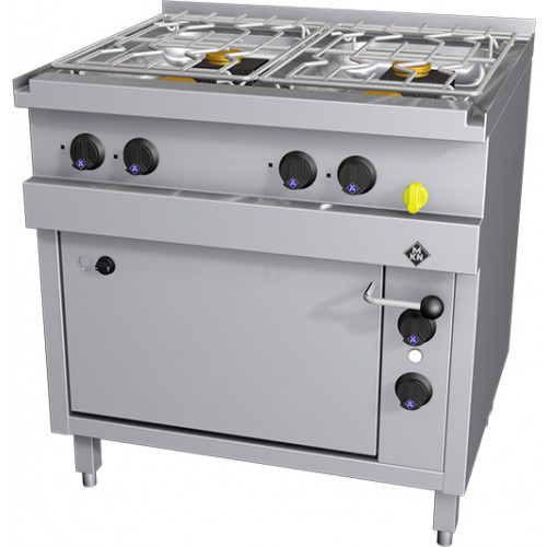 MKN Optima 700 Gas Herd 4-flammig mit E-Backofen 1 1/2 GN