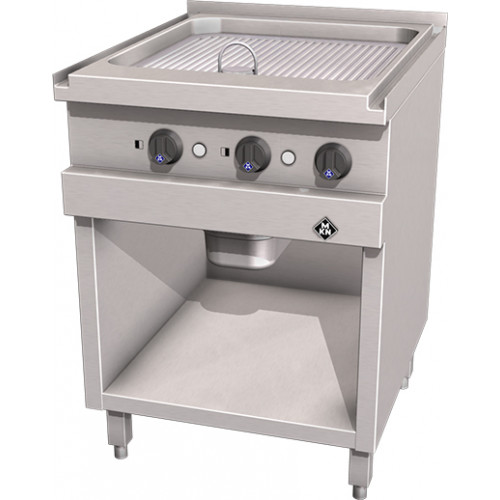 MKN Optima 700 Elektro Griddleplatte 1 Supra, ganz geriffelt - CrNi-Stahl