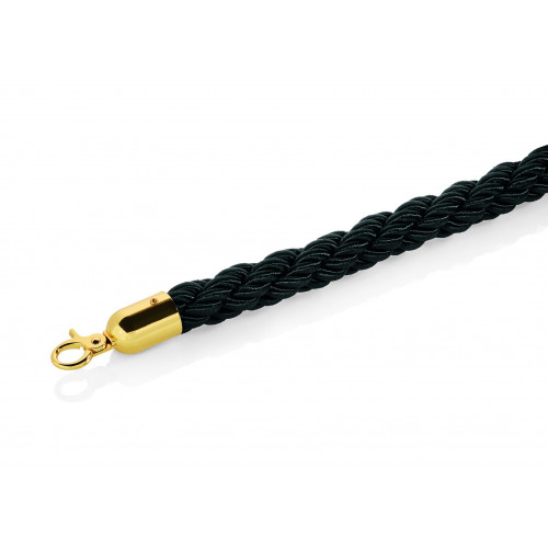 WAS Verbindungskordel Classic Eco Ø 2,8 cm 1,5 m schwarz Polyester hochglanzpoliert verchromt