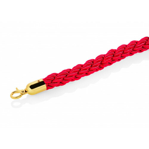 WAS Verbindungskordel Classic Eco Ø 2,8 cm 1,5 m rot Polyester hochglanzpoliert verchromt