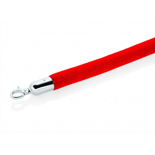 WAS Verbindungstau Classic Ø 3,2 cm 1,5 m rot Velours hochglanzpoliert verchromt