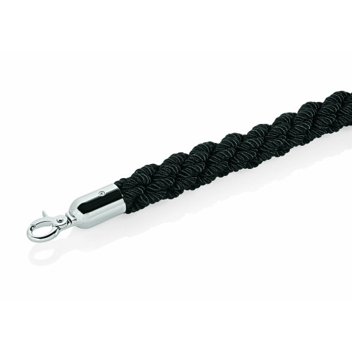 WAS Verbindungskordel Classic Ø 3,2 cm 1,5 m schwarz Polyester hochglanzpoliert verchromt