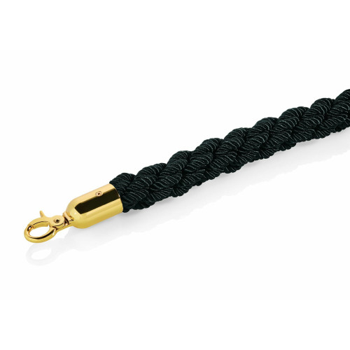 WAS Verbindungskordel Classic Ø 3,2 cm 2,5 m schwarz goldfarben Edelstahl Polyester