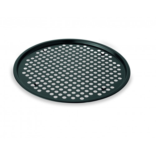 WAS Pizzablech mit PTFE-Antihaftbeschichtung Ø 37 cm Perforierung Ø 9 mm Stahl