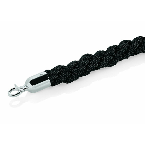 WAS Verbindungskordel Classic Ø 3,8 cm 1,5 m schwarz Polyester hochglanzpoliert verchromt