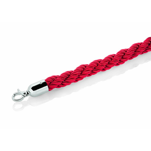 WAS Verbindungskordel Classic Eco Ø 2,8 cm 1,5 m rot Polyester hochglanzpoliert verchromt
