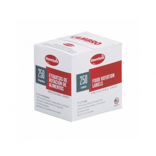 CAMBRO Storesafe Rotationsetiketten Größe 1/2 Spendergroßpackung 1252SLINB250 Ansicht