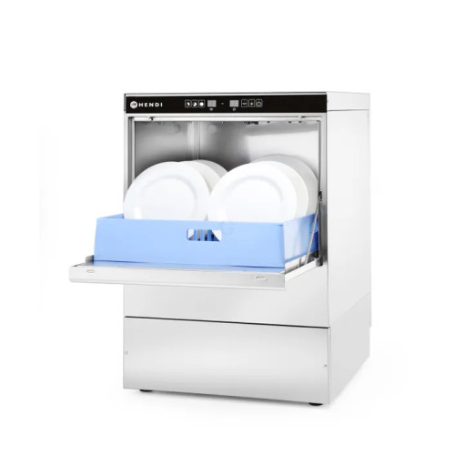 Hendi Geschirrspüler K50 elektronisch, mit Laugen- + Spülmittelpumpe, 400V/6600W, 600x570x(H)830mm