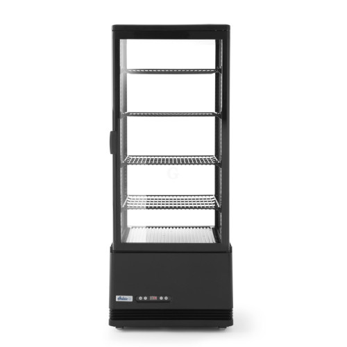 Hendi Aufsatz Kühlvitrine 98 Liter, schwarz, 2 / 6 ˚C, 230 V / 0,21 kW, R600a, 452 x 406 x (H) 1116 mm