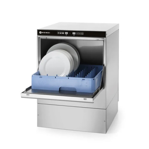 Hendi Geschirrspüler K50 elektronisch, mit Laugen- + Spülmittelpumpe, 230V/3600W, 600x570x(H)830mm